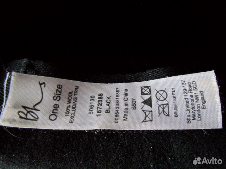 Шляпа фетровая женская черная