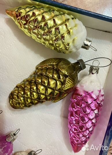 Елочные игрушки СССР шишки