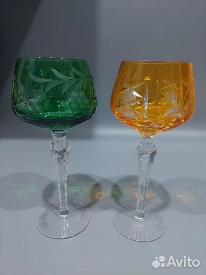 Фужеры цветной хрусталь Германия