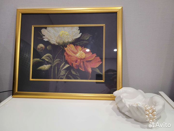 Картина вышитая крестом ручная работа