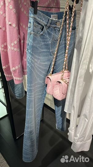 Голубые джинсы прямые Chanel 40FR (2)