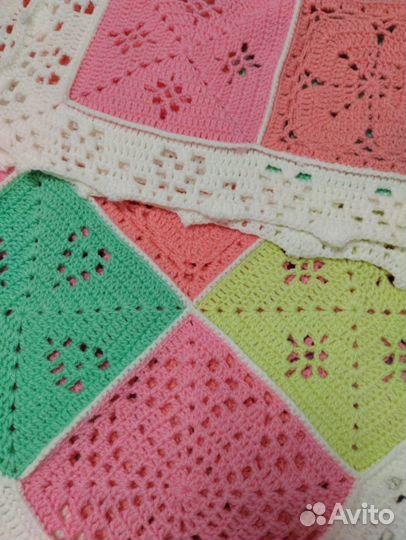 Плед детский вязаный ручная работа