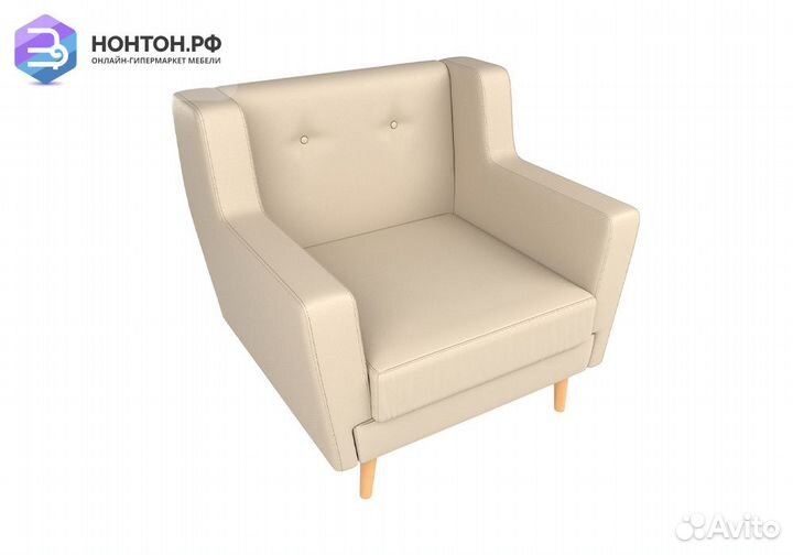Кресло Брайтон экокожа бежевая