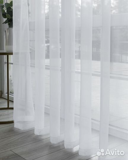 Вуаль белый тюль органза