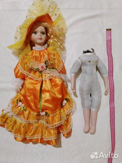 Кукла фарфоровая коллекционная заяц тильда