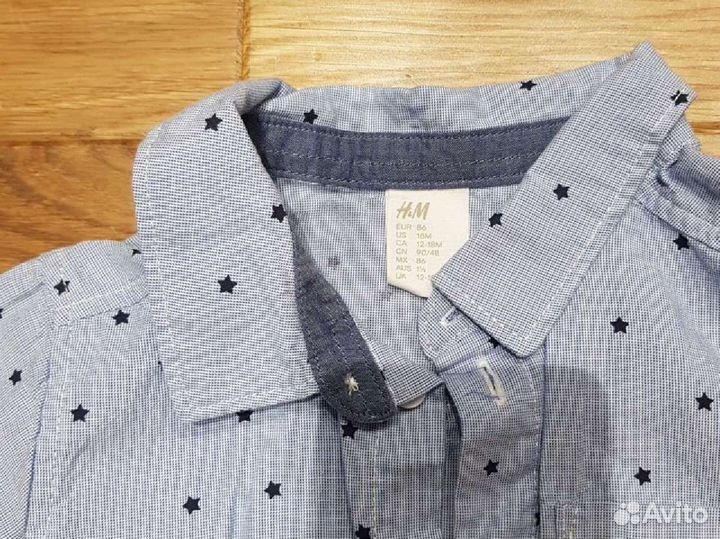 Рубашка для мальчика H&M 86 со звездочками