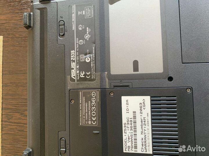 Ноутбук asus z53s