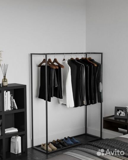 Вешалка рейл напольный в стиле лофт