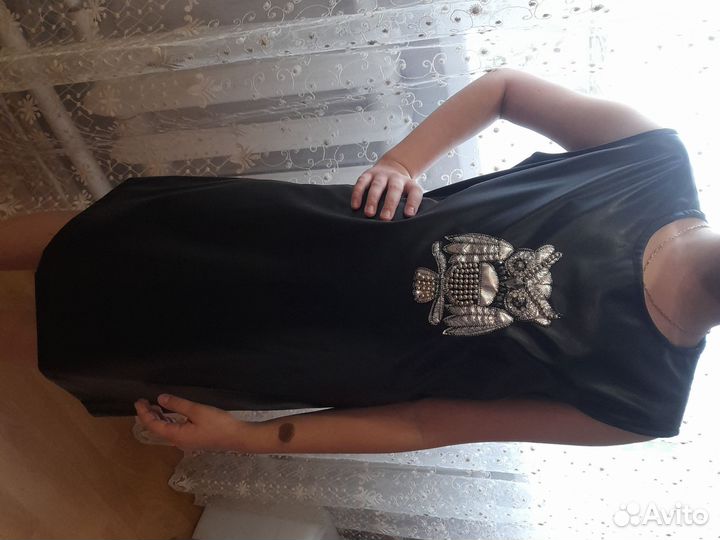 Комплект для девочки р. 152 сарафан +бомбер кожа