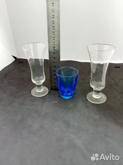 Рюмка. Фужер. Старое стекло. Цена за все
