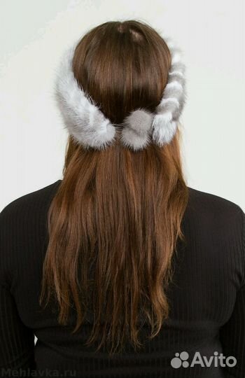 Повязка на голову из норки