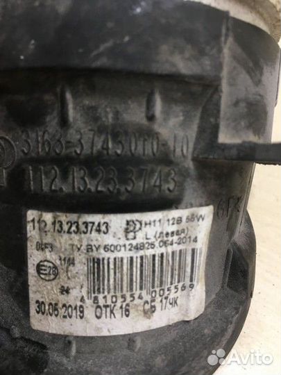 Фара противотуманная левая УАЗ Патриот