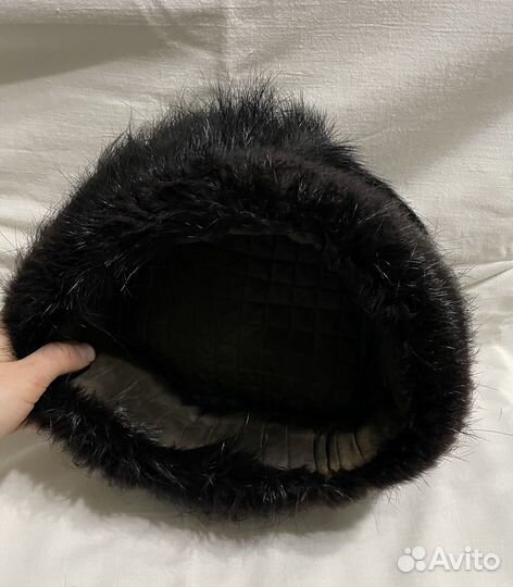 Мужская шапка ушанка нутрия