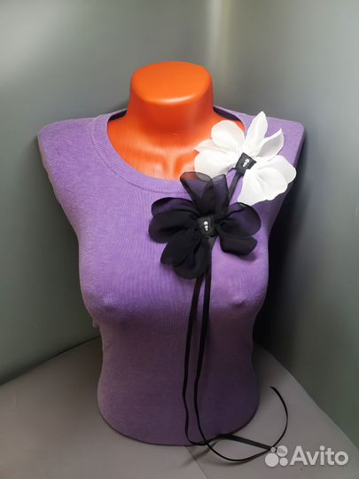 Брошь цветы из ткани (ручная работа)