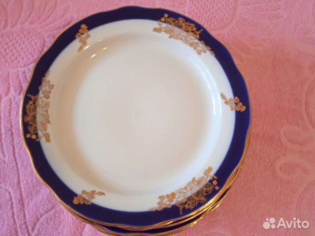 Продаю тарелки для вторых блюд. Кобальт. Дулево