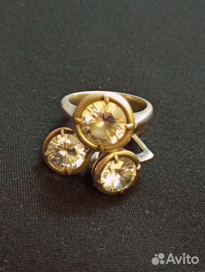 Комплект серьги и кольцо бижутерия Jenavi