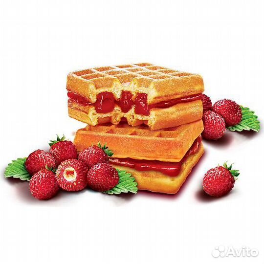 Мягкие венские вафли с Земляникой 100г (Акульчев)