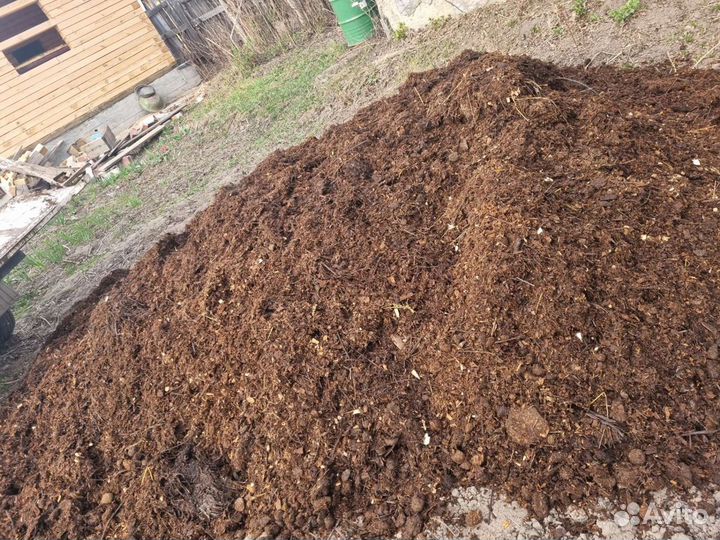 Конский навоз перегной