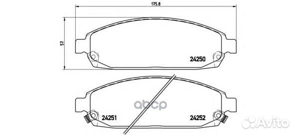 Колодки торм.пер. P37010 Brembo