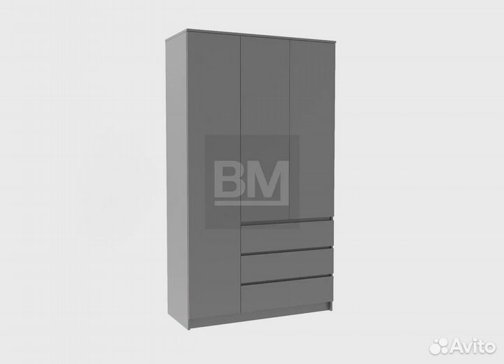 Шкаф распашной графит (аналог IKEA)