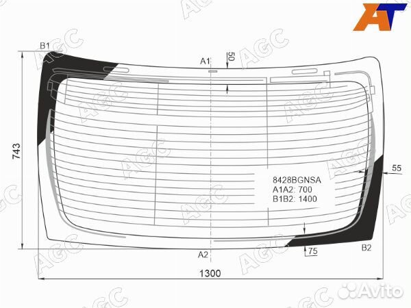 Стекло заднее toyota camry europe/russia 70