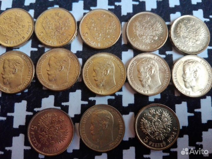 Шикарные копии золотых монет Николая 2