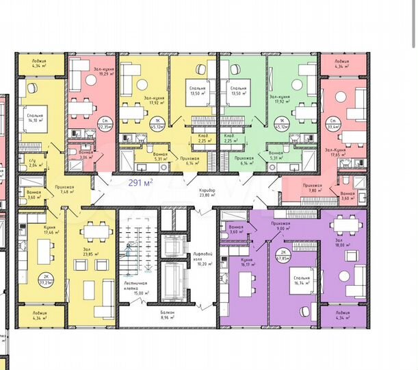 1-к. квартира, 45 м², 5/13 эт.