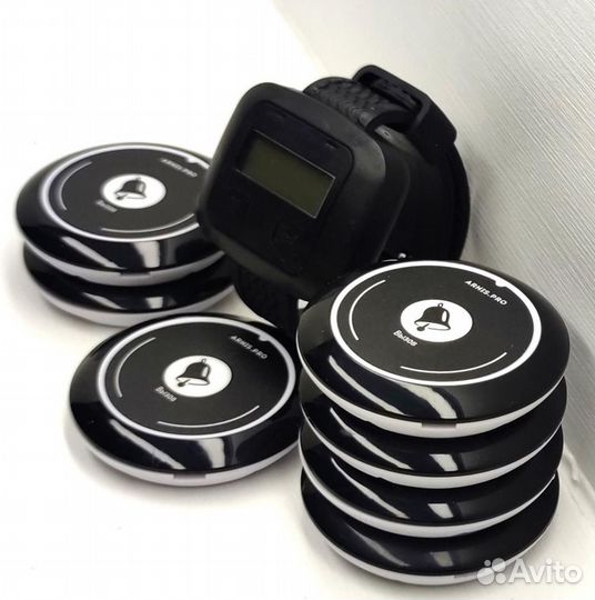 Кнопка вызова официанта модель Смайл с часами