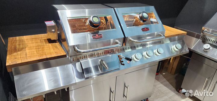 Газовый гриль + угольный гриль 3+1 версия Про