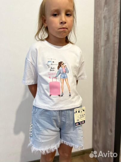 Джинсовые шорты новые для девочки
