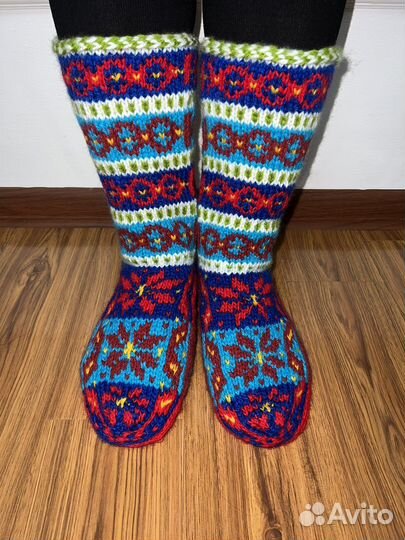 Носки вязаные, джурабы дагестанские