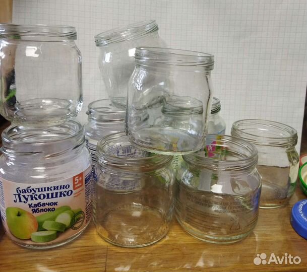 Банка стеклянная из-под детского питания