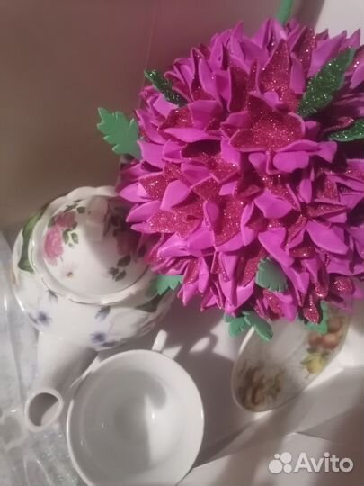 Набор кружка, чайник Букет