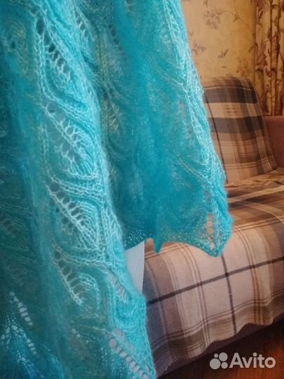 Шаль бирюзовая