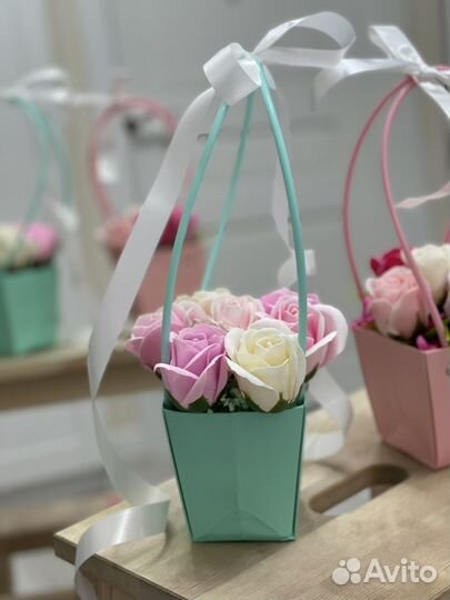 Цветы (букеты) из мыла День учителя 8 марта