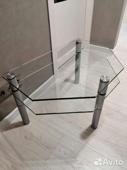 Стеклянная тумба под тв стол журнальный