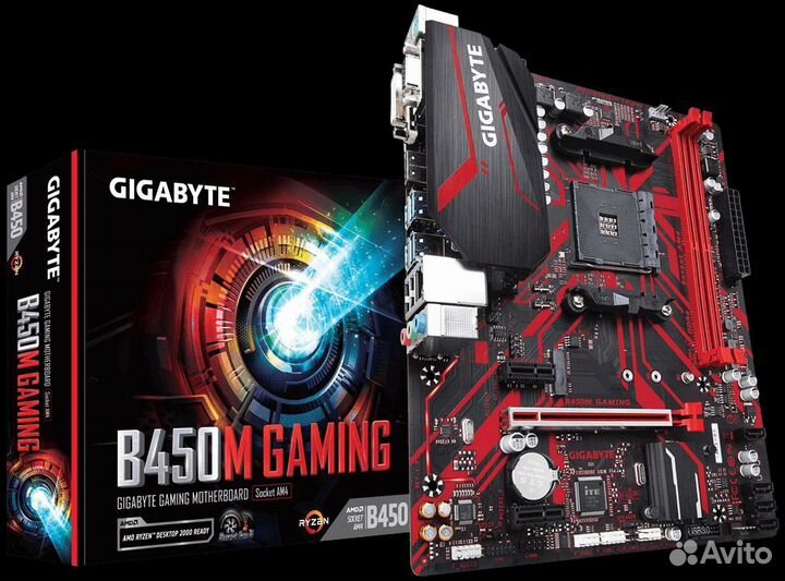 Материнская плата am4 gigabyte b450m gaming