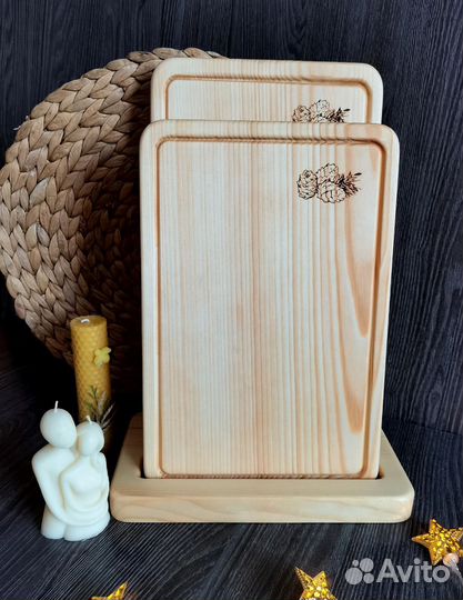 Набор разделочных досок на подставке. опт