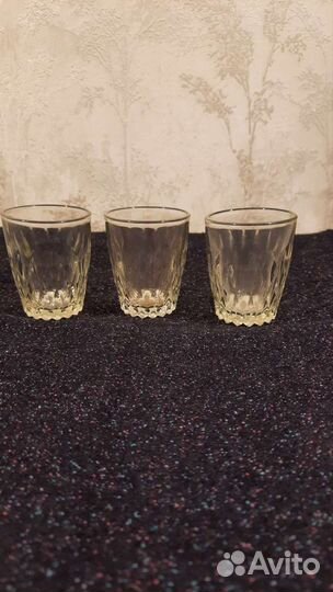 Стаканы граненые, стекло, советские