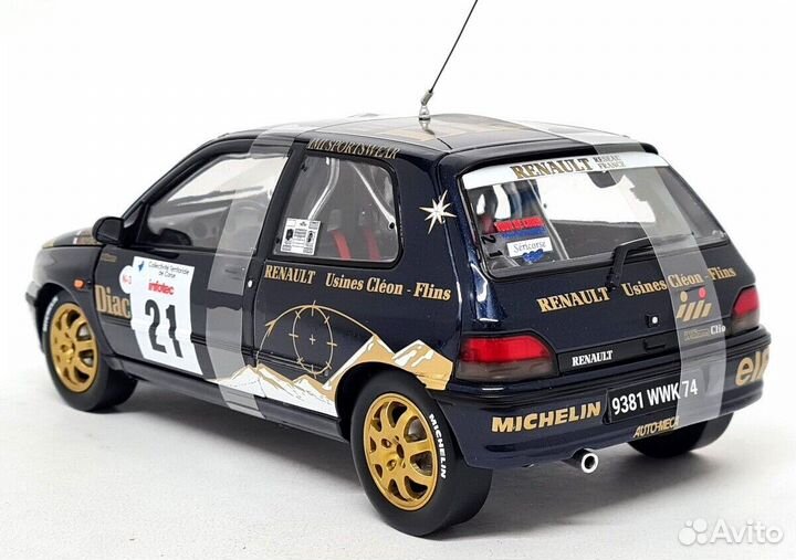 Рено Renault Clio Ралли 1993 Norev 1:18 185228