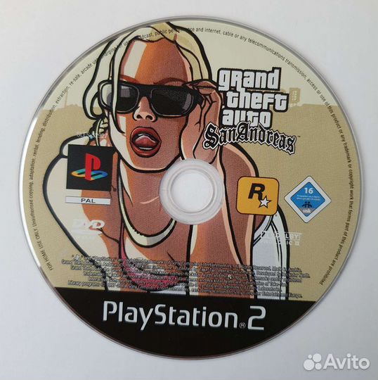 PS2. GTA San Andreas. (Есть трещина диска)