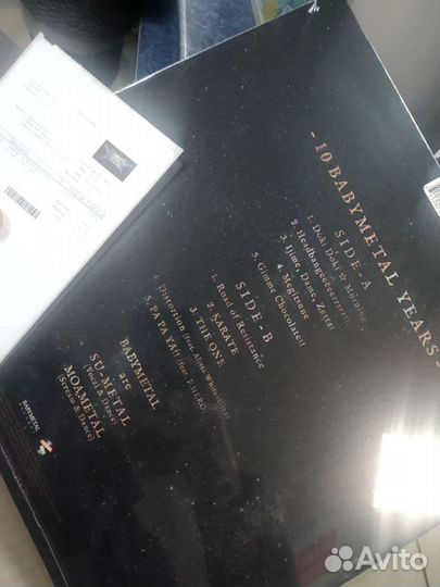 Золотая виниловая пластинка babymetal 10 лет