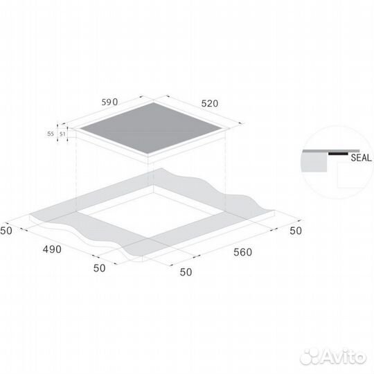 Электрическая варочная панель Candy CJ2D46TKT