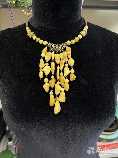 Колье Янтарное с подвесами