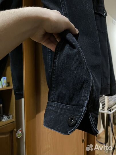 Джинсовая куртка (бомбер) с мехом