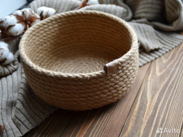 Корзина из джута на заказ