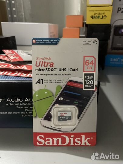 Карта памяти MicroSD sandisk 64GB