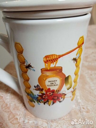 Кружка с заварником (разборная) керамика