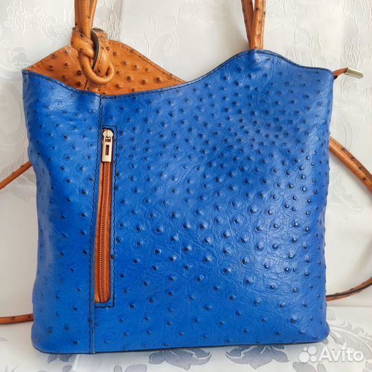 Новая сумка - рюкзак Borze in Pelle, натурал кожа