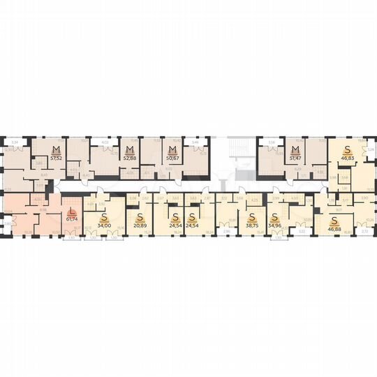 1-к. квартира, 38,8 м², 3/5 эт.